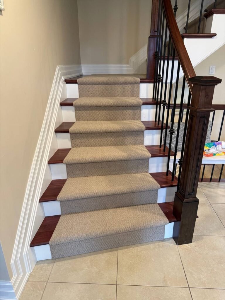 50 Sq Ft Stair Carpet Installation in Nepean, Ottawa