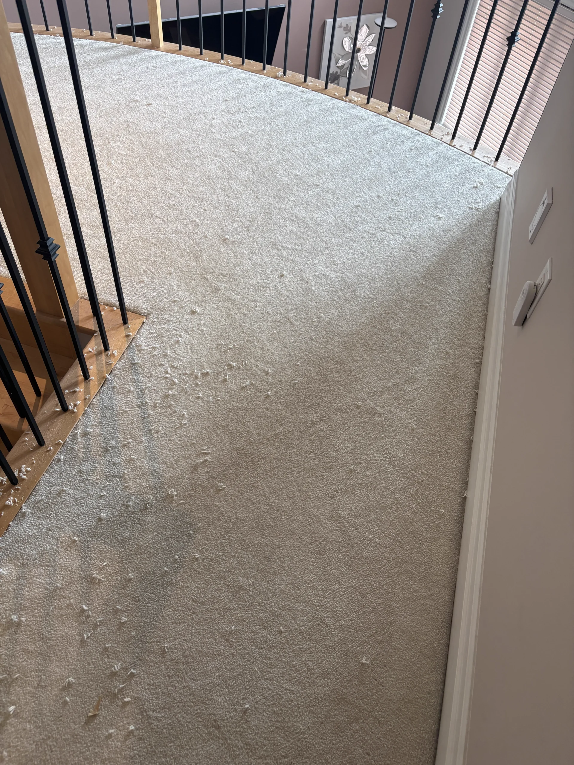 Full-Home Carpet Stretching in Kanata – Buckle & Ripple Removal on Stairs and Upper Level
