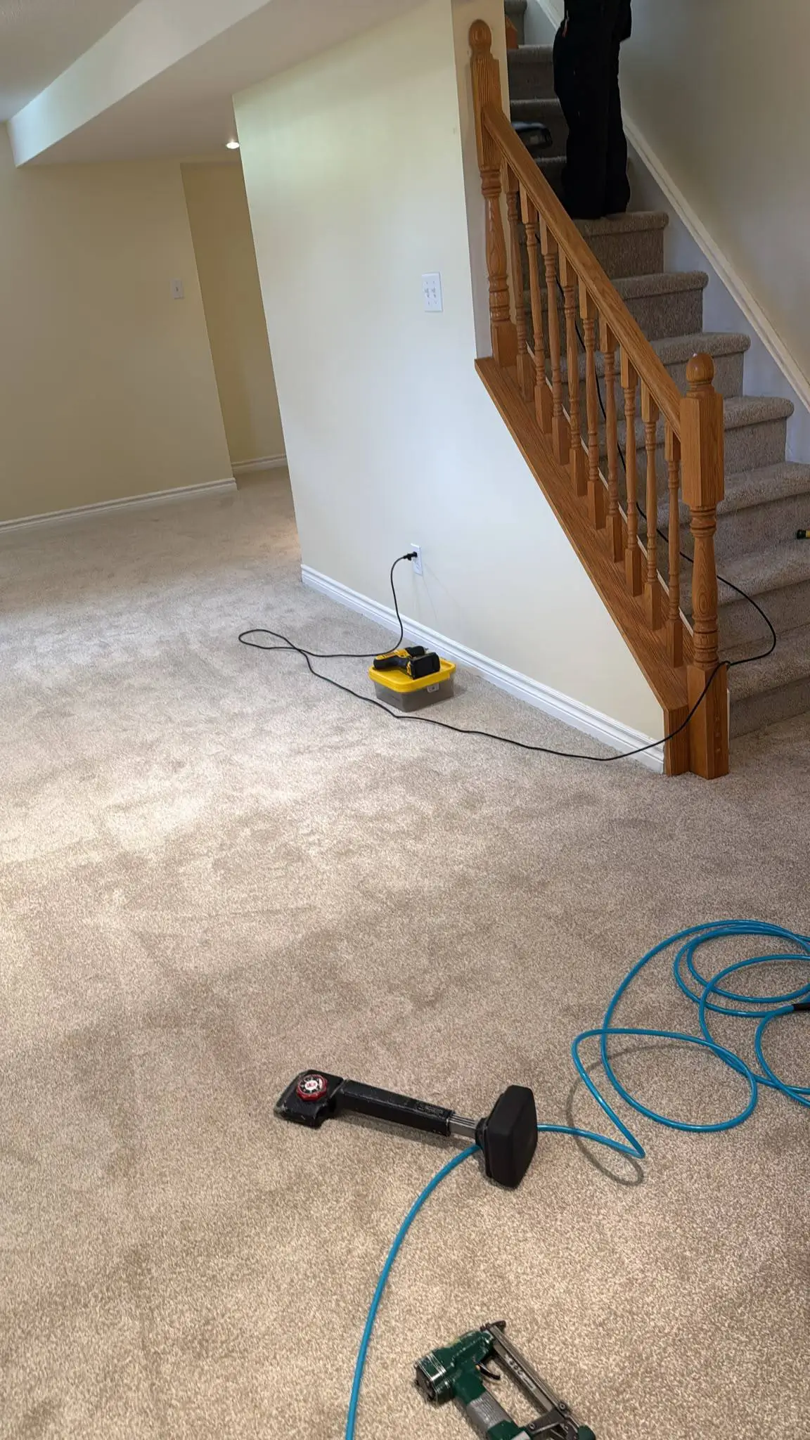 Basement and Stair Carpet Installation